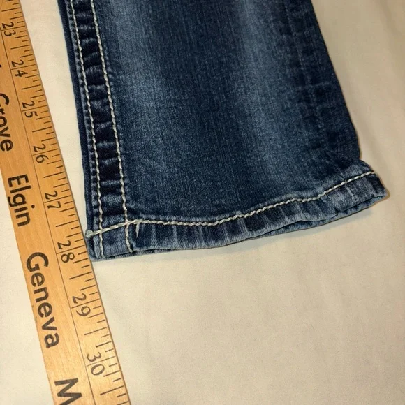 Miss Me Dark Wash Low Rise Easy Skinny Jeans Size 27/31 - Picture 10 of 11